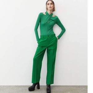 Zara High Waisted Straight Leg Trouser